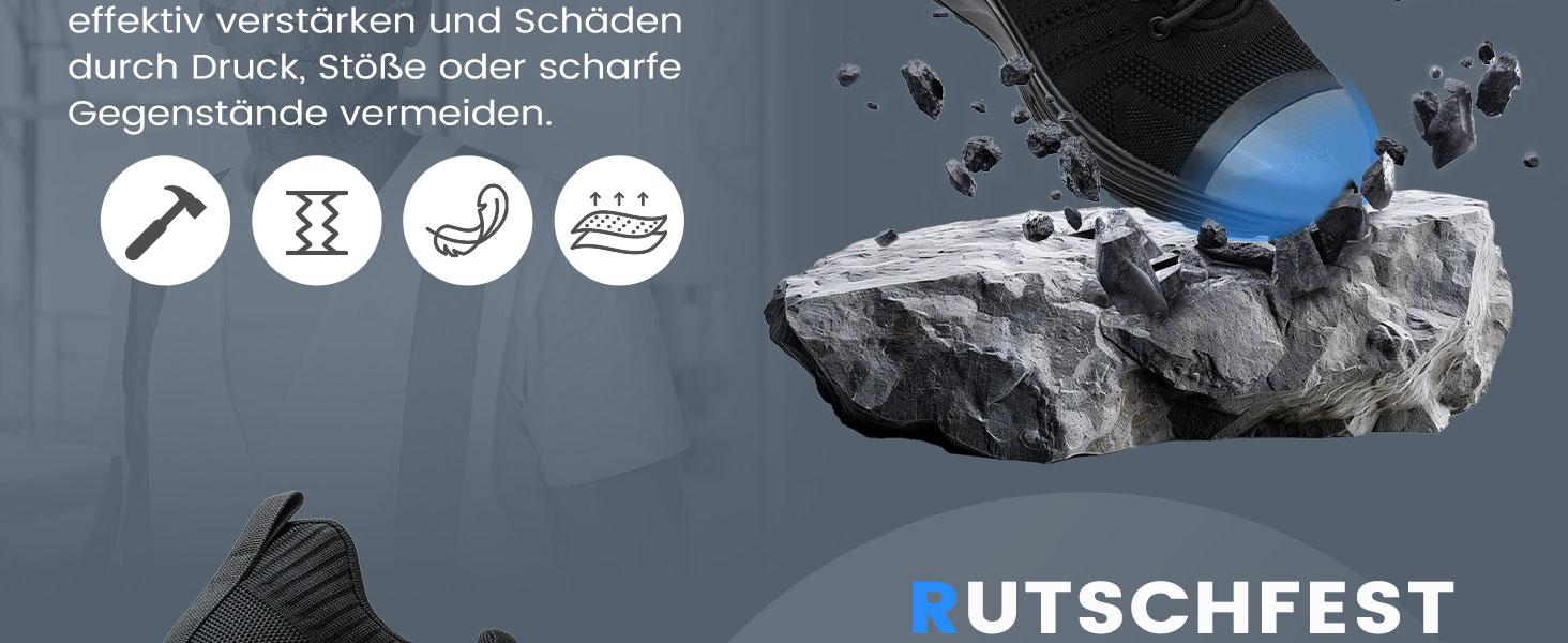 Легкі робочі черевики для чоловіків та жінок. Безпечні, спортивні, з металевим носком. Дихаючі робочі черевики, чорного кольору, розмір 42 EU.