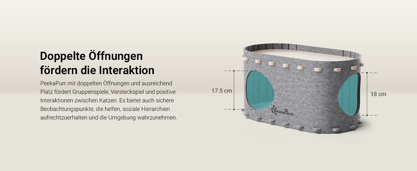 Будиночок для котів з фетру, лежанка для котів, будиночок-печеричка, 58 x 33 x 30 см, ігровий, зимовий, захист кігтів, сірий (один)