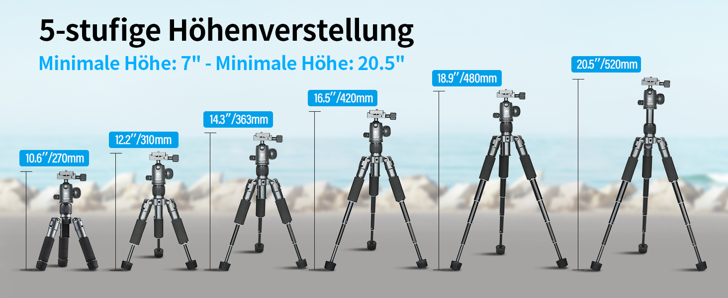 Штатив SIRUI AM-TT50: компактний, легкий, для камери та смартфона, до 10 кг, з кульковою головкою 360°