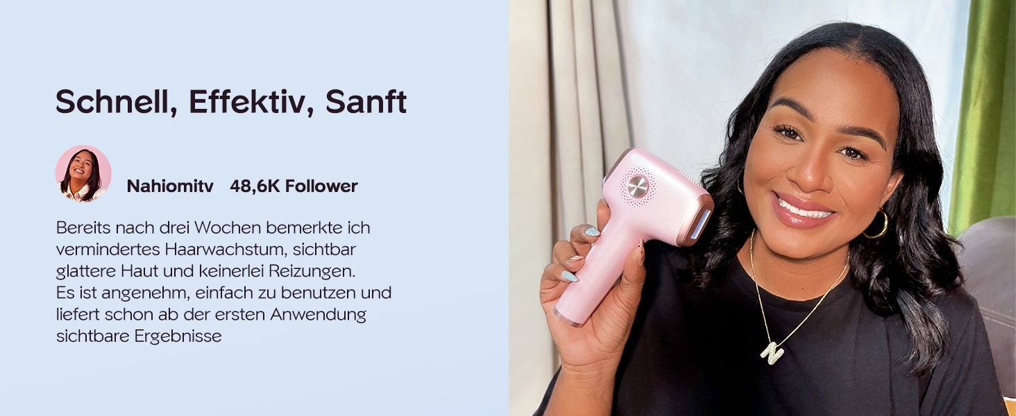 IPL пристрій для епіляції Innza з охолодженням, 999 999 імпульсів, 9 рівнів потужності, для обличчя, зони бікіні та тіла