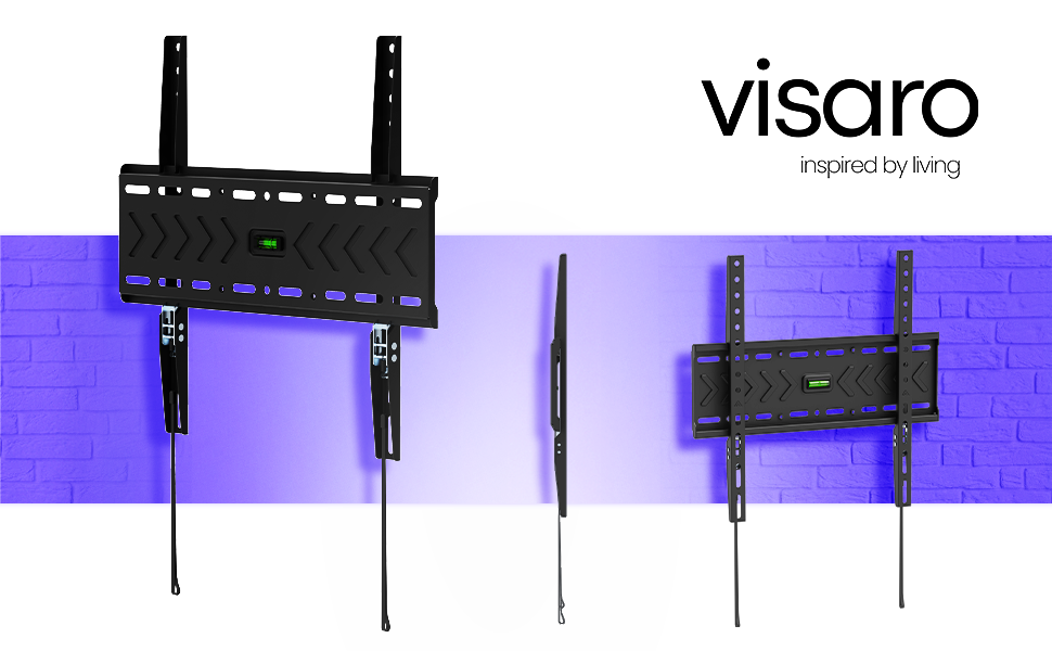 Настінне кріплення для телевізора Visaro WMF75 43-75 дюймів, LED/LCD/OLED, VESA 400x400, до 45 кг