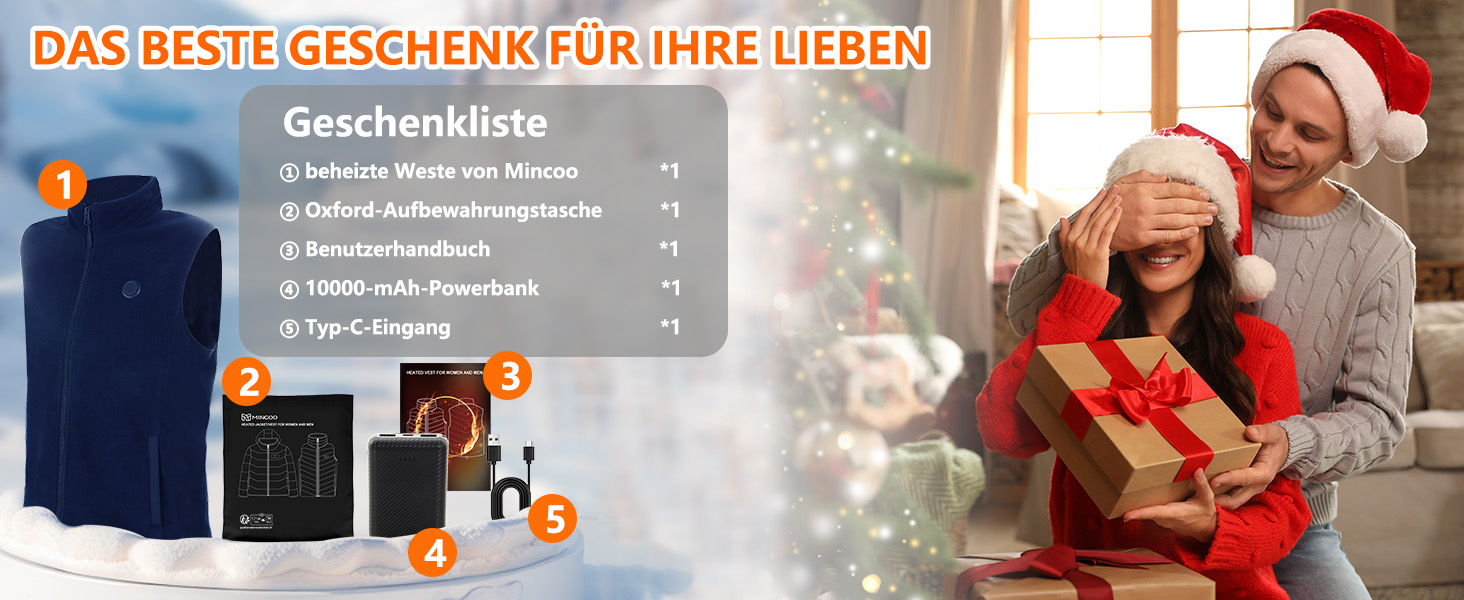 Обогрівальна жилетка з флісу для чоловіків з акумулятором 5V 10000mAh - жилетка для чоловіків з 3 рівнями нагріву, 5 зонами обігріву, ідеальна для роботи на відкритому повітрі, катання на лижах, піших прогулянок та щоденних поїздок (M, Морська синя)