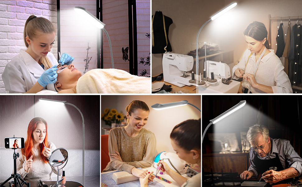LED-стійка лампа Marctronic для вітальні з регулюванням яскравості, 18W, 1800LM, з пультом та сенсорним керуванням, швидка установка, для офісу, спальні (сіра)