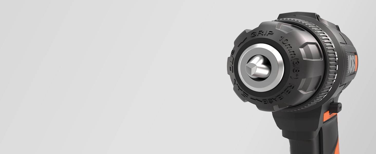 WORX WX108 акумуляторний дриль-шуруповерт 20V – універсальний інструмент для свердління та закручування, двоступеневий регулятор швидкості та 20+1 налаштувань крутного моменту до 45Nm – в комплекті 2x2Ah акумулятори та зарядний пристрій (10мм патрон, 30Nm, в комплекті 2Ah акумулятор та зарядний пристрій)