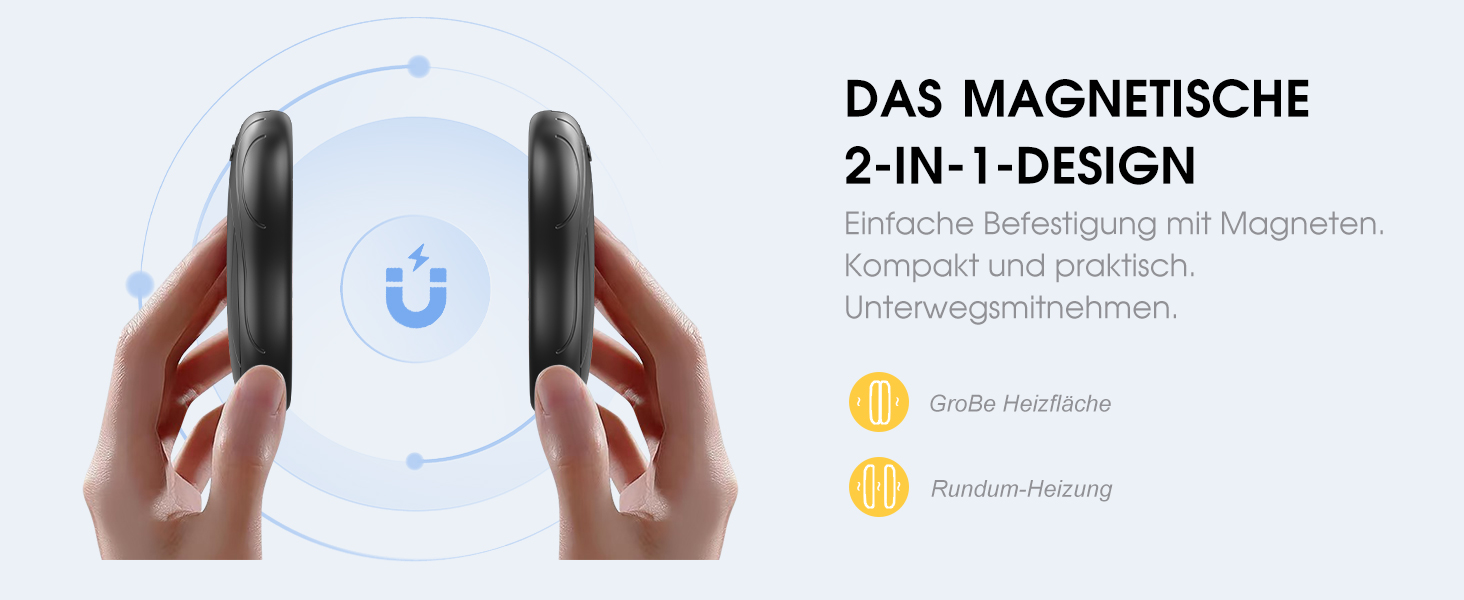 Електричний грілка для рук, USB грілка для рук, 2 шт. - подарунок для жінок, чоловіків, дітей. 3 режими, до 18 годин тепла, для гольфу, кемпінгу, полювання. Чорний