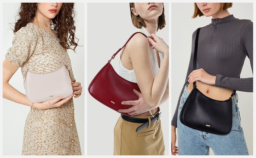 Сумка жіноча TIAASTAP Hobo Bag Y2K чорна, маленька сумка на плече з PU шкіри для дівчат-підлітків