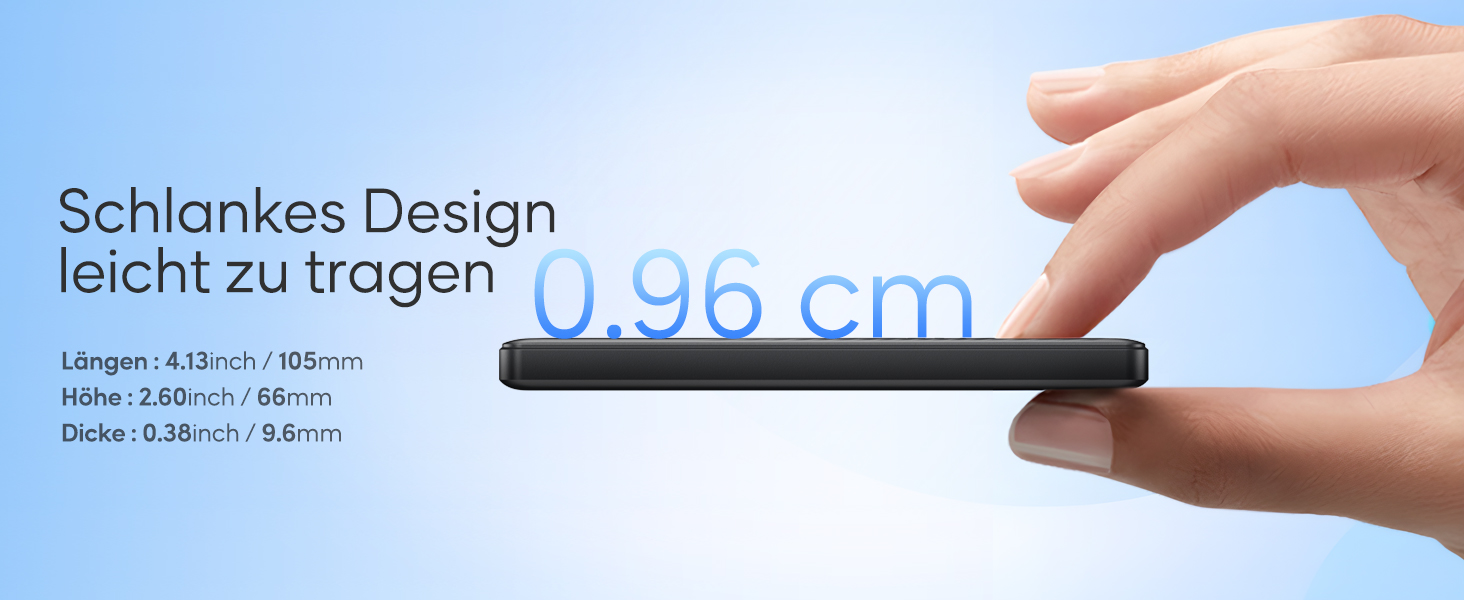 Портативний акумулятор Ntaanoo для iPhone з MagSafe, 5000mAh, 20W, бездротова зарядка, блакитний