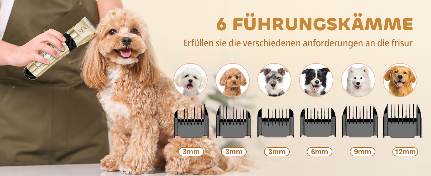 Професійна машинка для стрижки тварин IPX7: тиха, бездротова, для собак та котів. Підходить для всіх типів шерсті