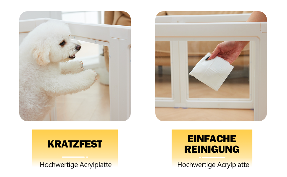 Клітка для цуценят Klarer Acrylplastik: простір для ігор для собак, котів та кроликів, легка збірка, 60 см, 8 шт.