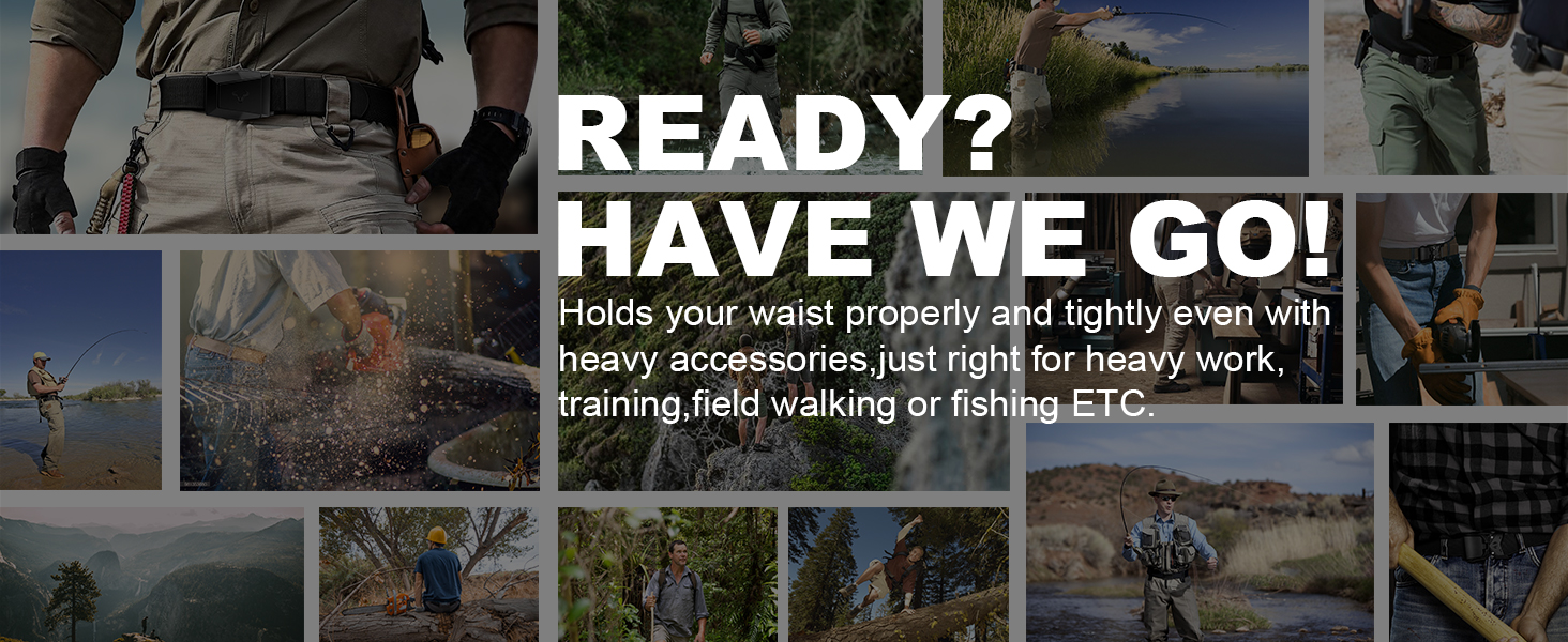 Тактичний ремінь BULLIANT для чоловіків: робочий, військовий, для піших прогулянок, ширина 3.8 см, металева пряжка швидкого кріплення, чорний, регульований, 115 см