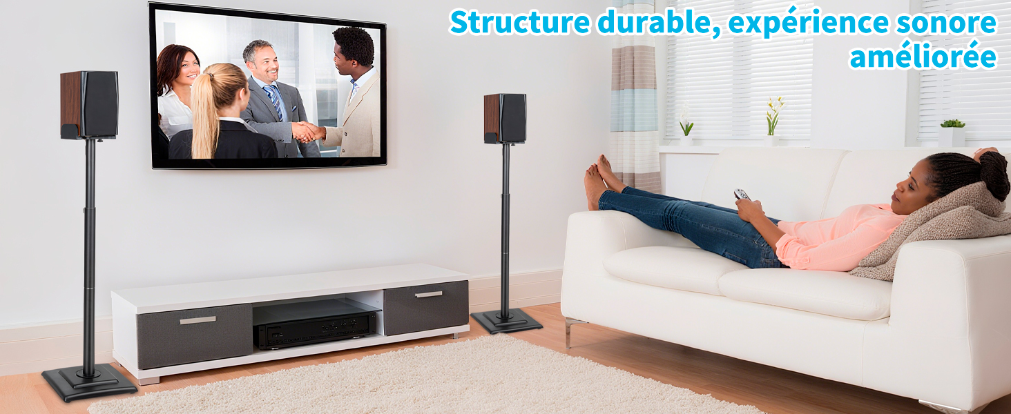 Регульовані підставки для акустики SB-204: пара підставок для сателітної та поличкової акустики, до 5 кг, з кабельним каналом