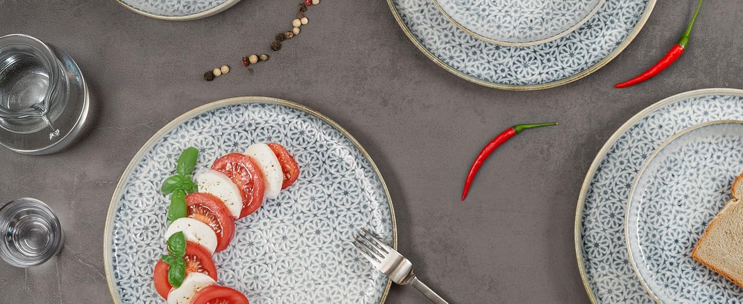 Набір мисок Moritz & Moritz ALHAMBRA 6 шт. блакитні - стильні та міцні миски з порцеляни для мюслі, супів та салатів. Можна мити в посудомийній машині, підходять для мікрохвильової печі, ідеальні для щоденного використання.