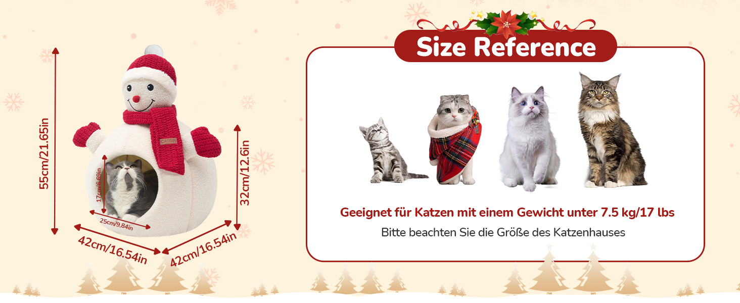 Світлодіодна кімната-будиночок для котів CATISM - 40x40x38 см. М'яка, зручна, знімний подушковий ковпачок. Ідеально для кошенят та дорослих котів.