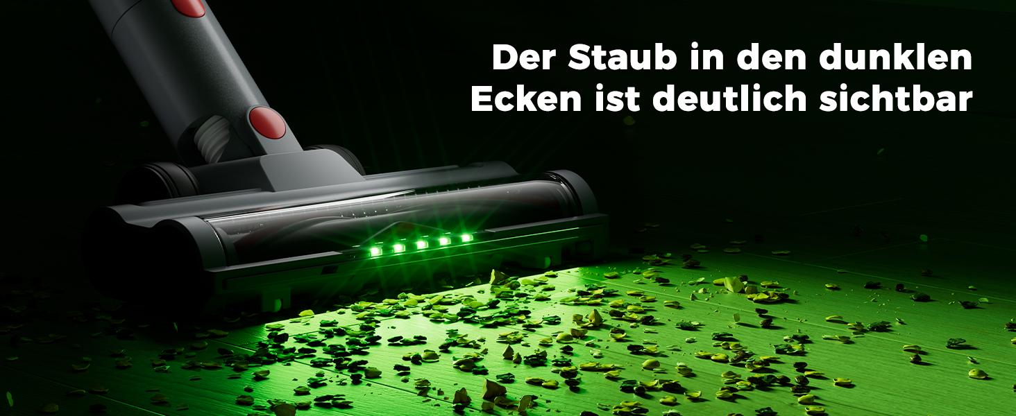 Бездротовий акумуляторний пилосос з дисплеєм та LED-підсвіткою, 58000Pa, Anti-Tangle-щітка, самостійна парковка, зарядка від стіни (блакитний)