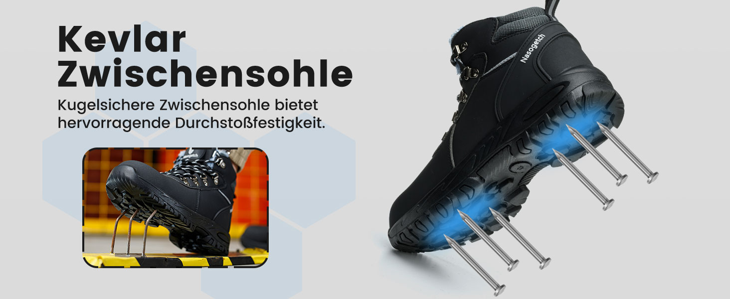 Чоботи робочі зимові непромокаючі з металевим носком для чоловіків та жінок. Робочі чоботи з антиковзною підошвою, захисне взуття, 40 EU, чорний