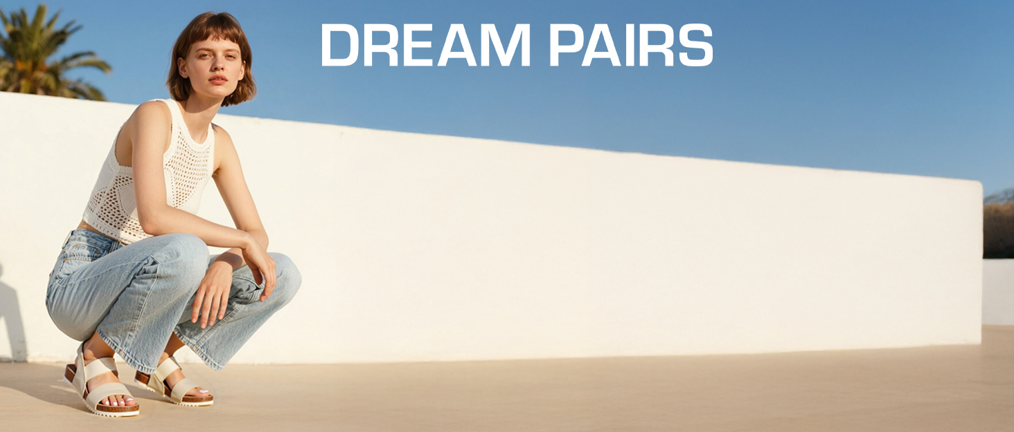 Еспадрильї жіночі DREAM PAIRS з відкритим носком на платформі, джинсовий текстиль, 41 EU