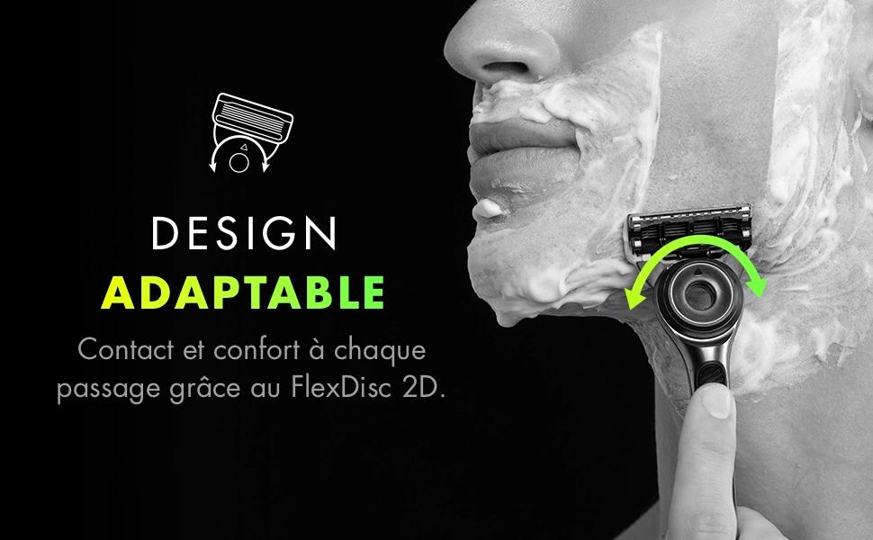 Чоловіча бритва Gillette Labs з ексфоліаційною смужкою, магнітним преміум-тримачем та 3 змінними касетами, срібляста