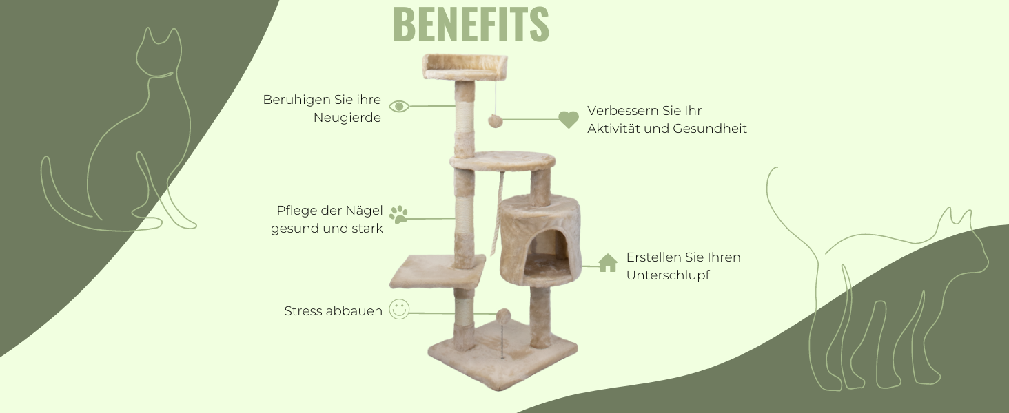 Дряпальня для котів Mobiclinic® Pets Silvestre, середня, сіро-бежева