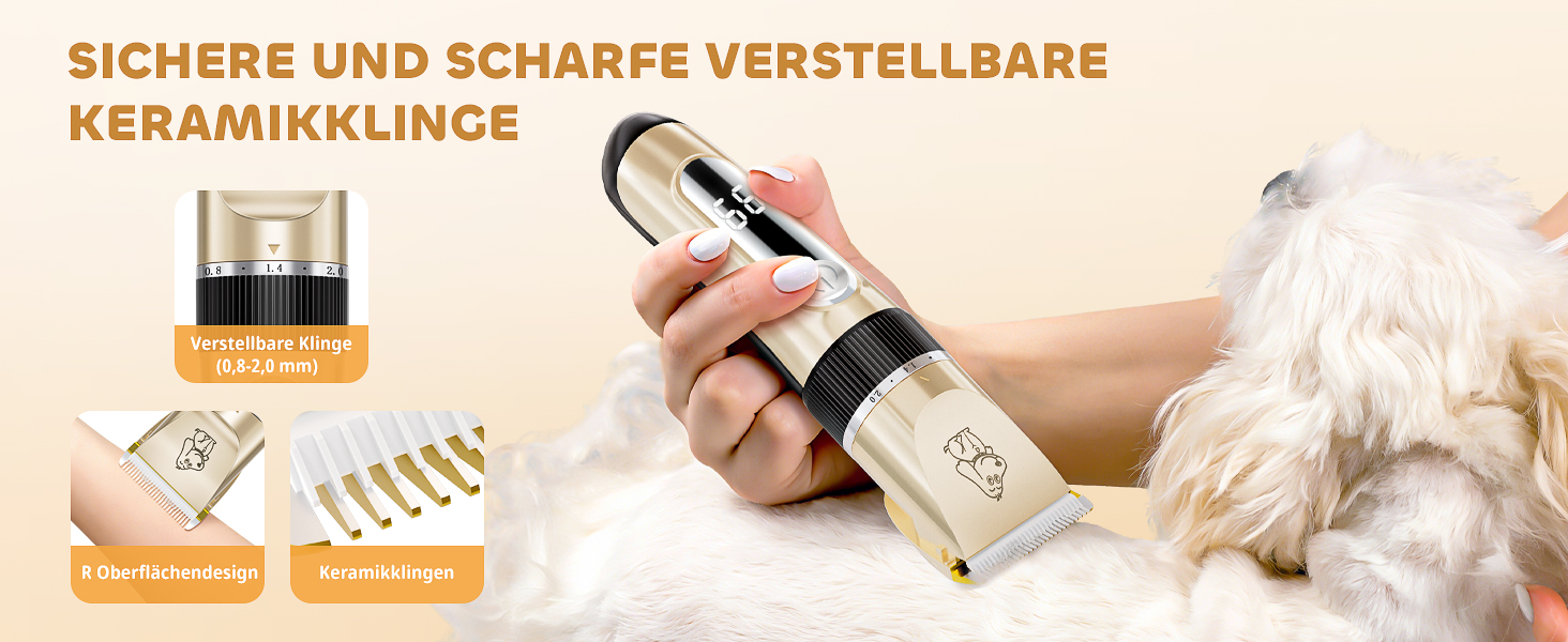 Професійна машинка для стрижки тварин IPX7: тиха, бездротова, для собак та котів. Підходить для всіх типів шерсті