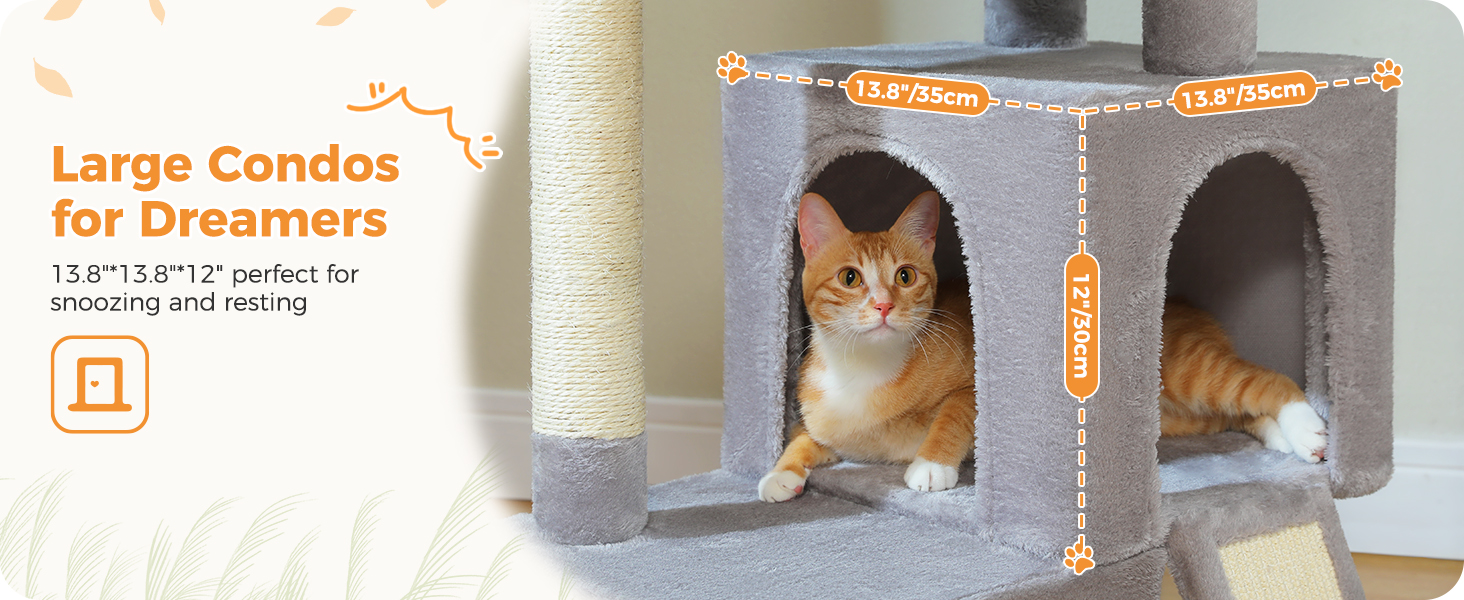 Дім-кігтеточка для котів PETEPELA 104 см з гамаком, перинаю та ігровим м'ячиком, чорний