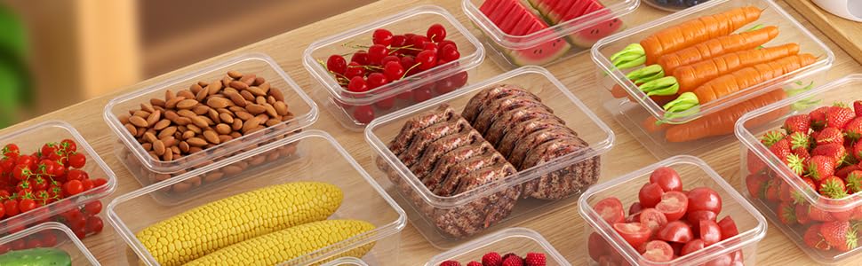 Набір контейнерів Kottwca, 30 шт. (15 контейнерів + 15 кришок) для зберігання продуктів, Meal Prep, 100% захист від протікання, BPA-Free, для мікрохвильової печі та холодильника, велика місткість