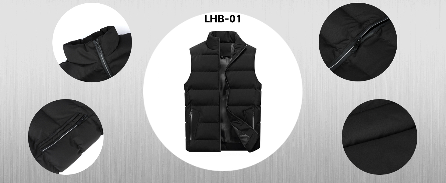 Чоловіча степкова жилетка YOUTHUP для зими, спорту та відпочинку. Тепла безрукавка з коміром, червона, L. Модель LHB-01