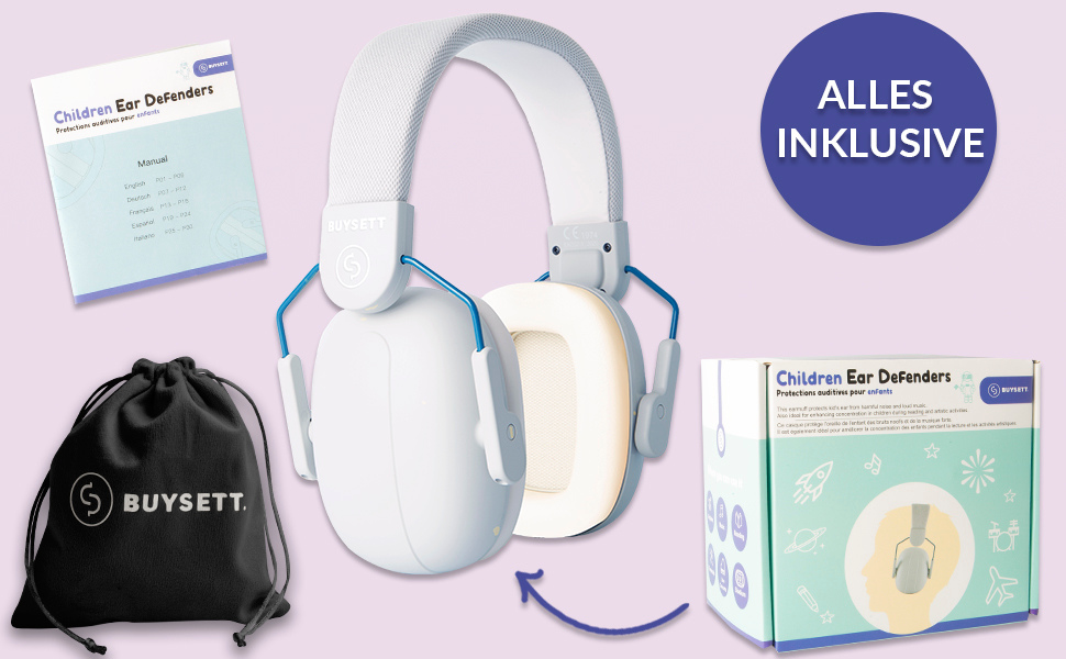 Навушники для захисту вух дітей | Шумоізоляційні навушники для дітей | Захисні навушники для вух (3-16 років, сірий)