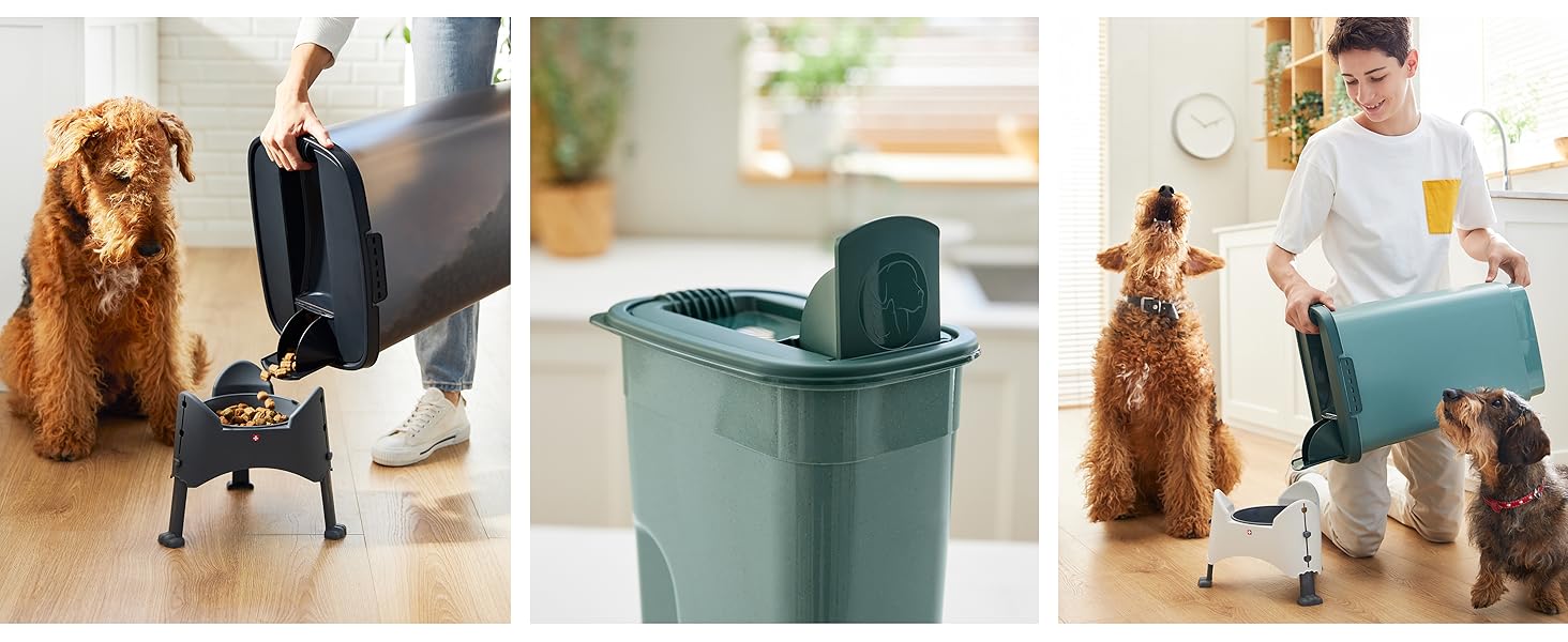 Контейнер для корму Rotho Cody 25л з кришкою та дозатором, пластик PP, BPA Free, 25л (33,0 x 25,0 x 46,3 см)