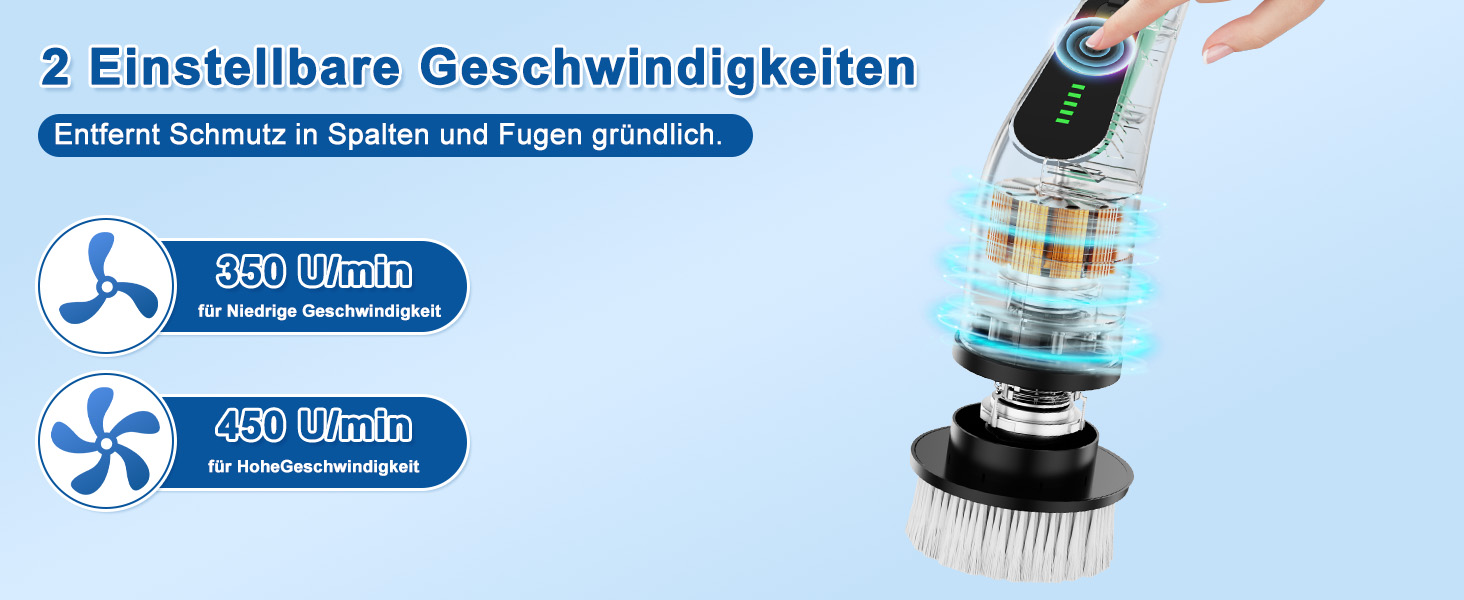 Електрична щітка для прибирання 9 в 1 з набором насадок, акумулятор 3000mAh, для ванної, кухні, авто, плитки