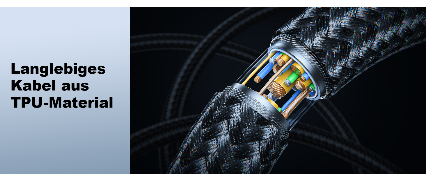 Кабель для зарядки електромобіля Type 2, 3.6 кВт / 5 м, 6A-16A, портативний зарядний пристрій для електрокар, сумісний з EU-Schuko (3.68 кВт)