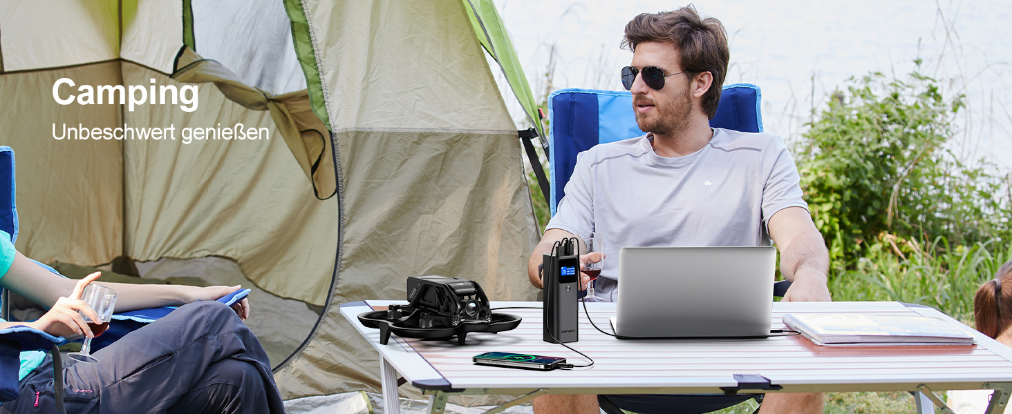 Power Bank AsperX 20000mAh, 165W, USB-C Кабель, для MacBook, Dell, HP, Lenovo, iPad, iPhone, Galaxy