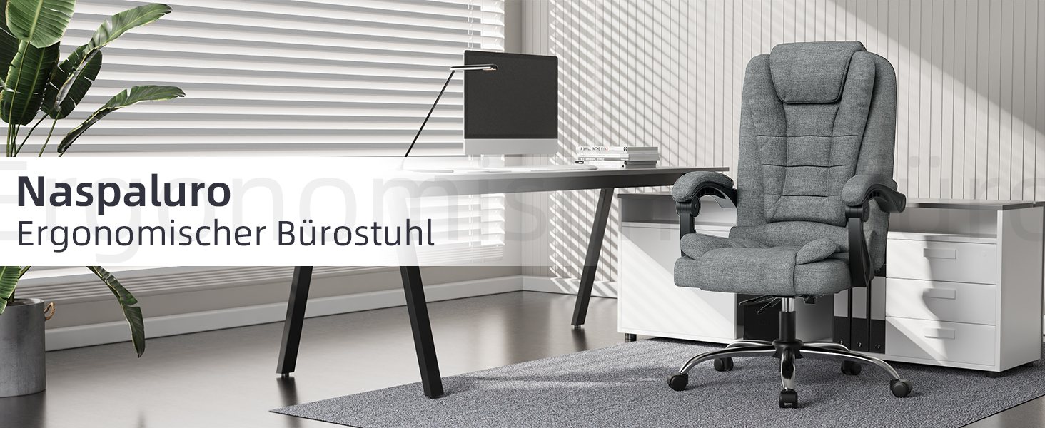 Офісне крісло для кухні/кабінету Chefsessel, ергономічне, з регулюванням висоти, нахилом спинки, обертається, темно-сірий, без підніжки