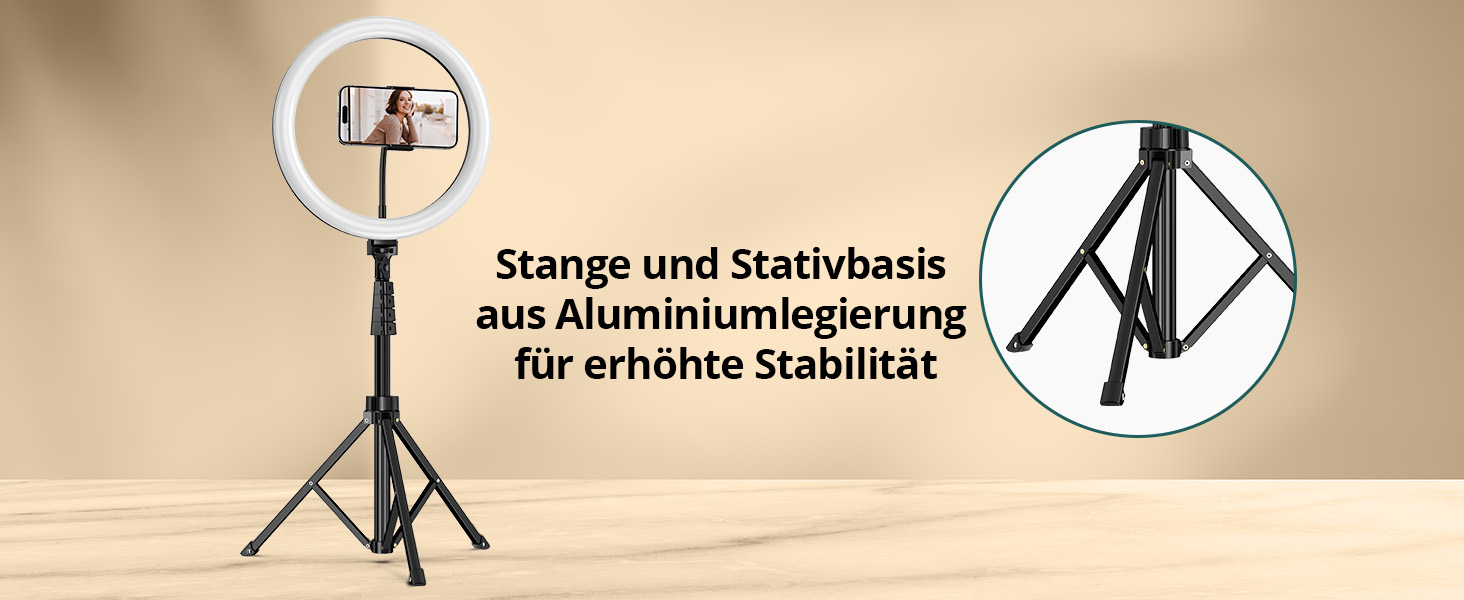 LED кільцева лампа Atumtek 12 дюймів з регульованою яскравістю, штатив 63 см, тримач для телефону та Bluetooth пульт, для стрімінгу, TikTok, Zoom, Vlogging, YouTube