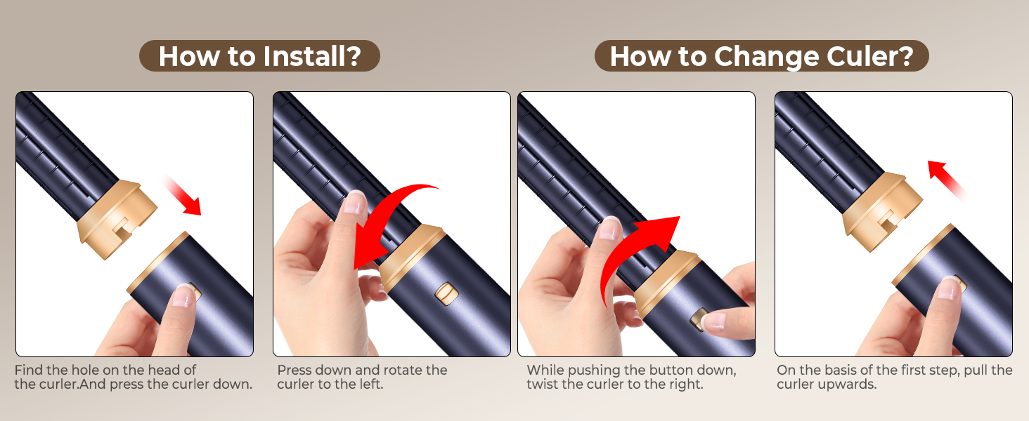 Airstyler Rundbürstenföhn 6 в 1: Набір для укладки волосся, фен-щітка, плойка, 1000W, 3 температурні режими