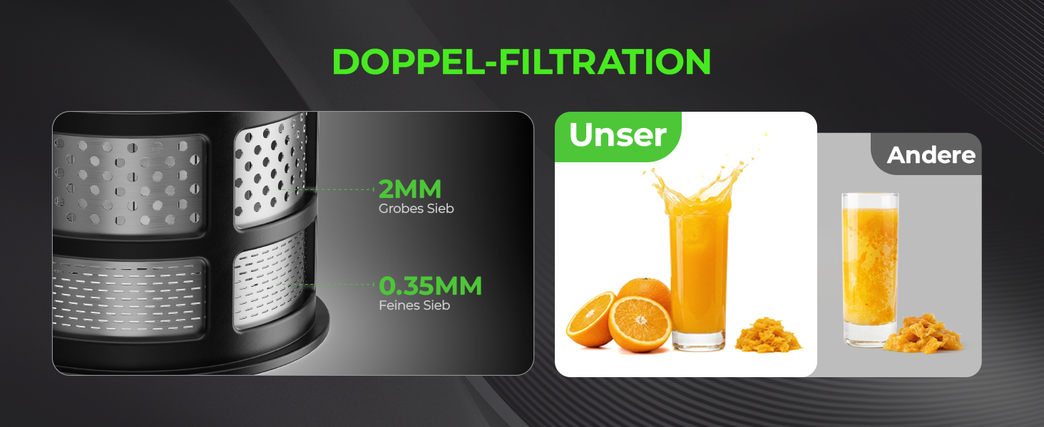 Електрична соковижималка для овочів та фруктів Slow Juicer, шнекова соковижималка для смузі та сорбету, широкий завантажувач 130 мм, 250 Вт, тиха, легка в очищенні, Titanium Gray