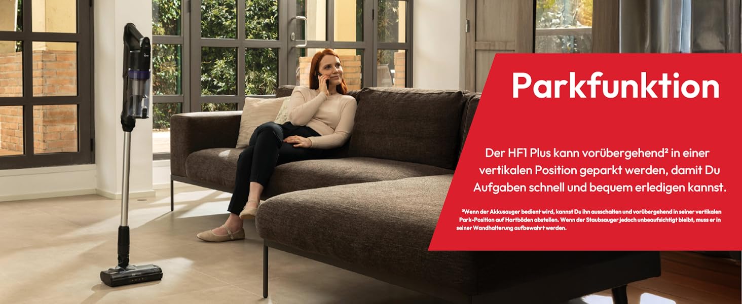 Бездротовий пилосос Hoover HF1 Plus з Anti-Hair Wrap, паркуванням та LED-підсвічуванням, HEPA 6-фільтр, 45 хв роботи, ідеальний для алергіків