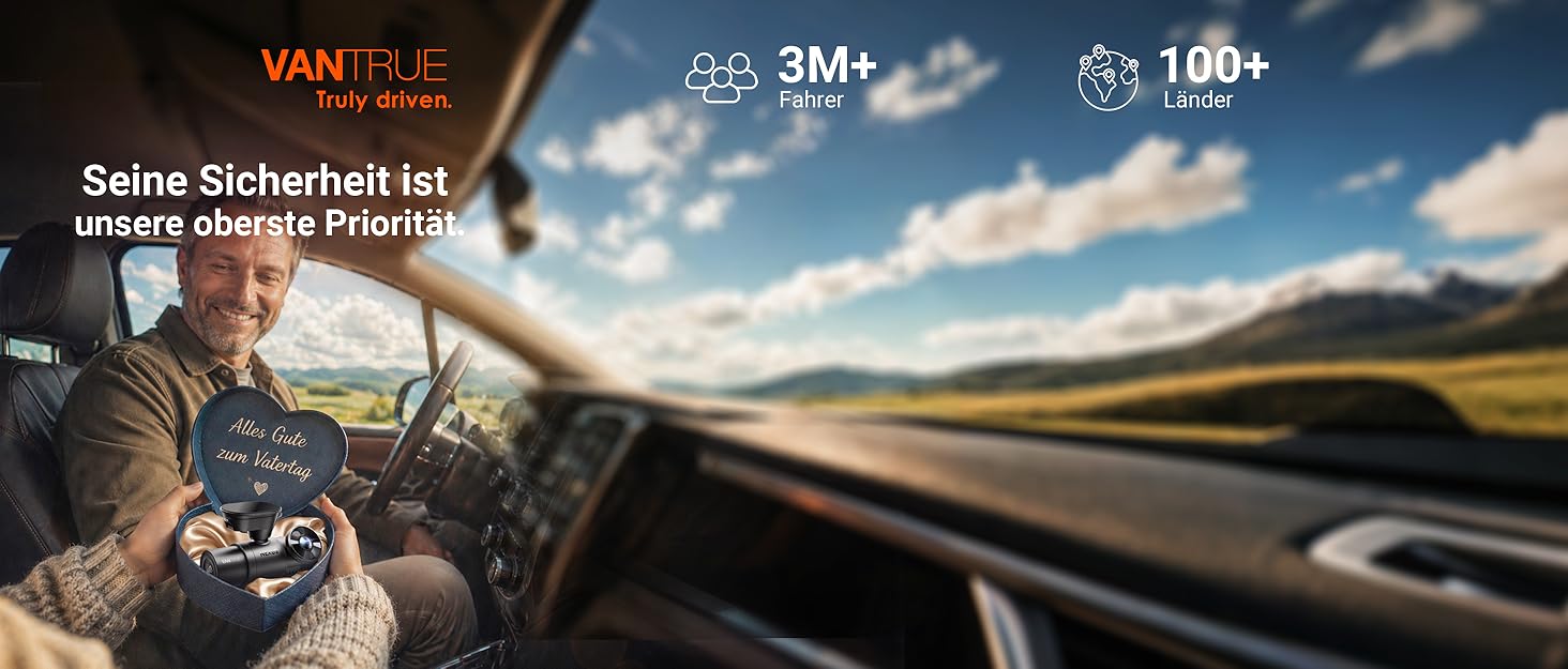 Відеореєстратор VANTRUE S1 Pro 2.5K + 1080P, GPS, WiFi, STARVIS, Паркування, Нічний режим, G-сенсор