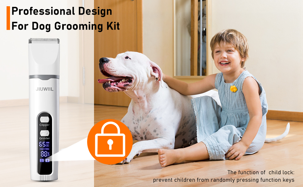 Набір для грумінгу собак JIUWIIL 4-в-1: машинка для стрижки, тример, бритва та аксесуари для догляду за шерстю собак та котів