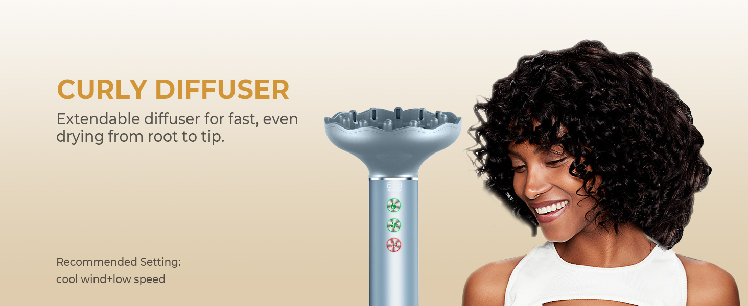 Набір для укладки волосся 7 в 1 OKWRAP Airstyler: фен, плойка, щітка для випрямлення, іонізація, 110000 об/хв, сірий/срібний