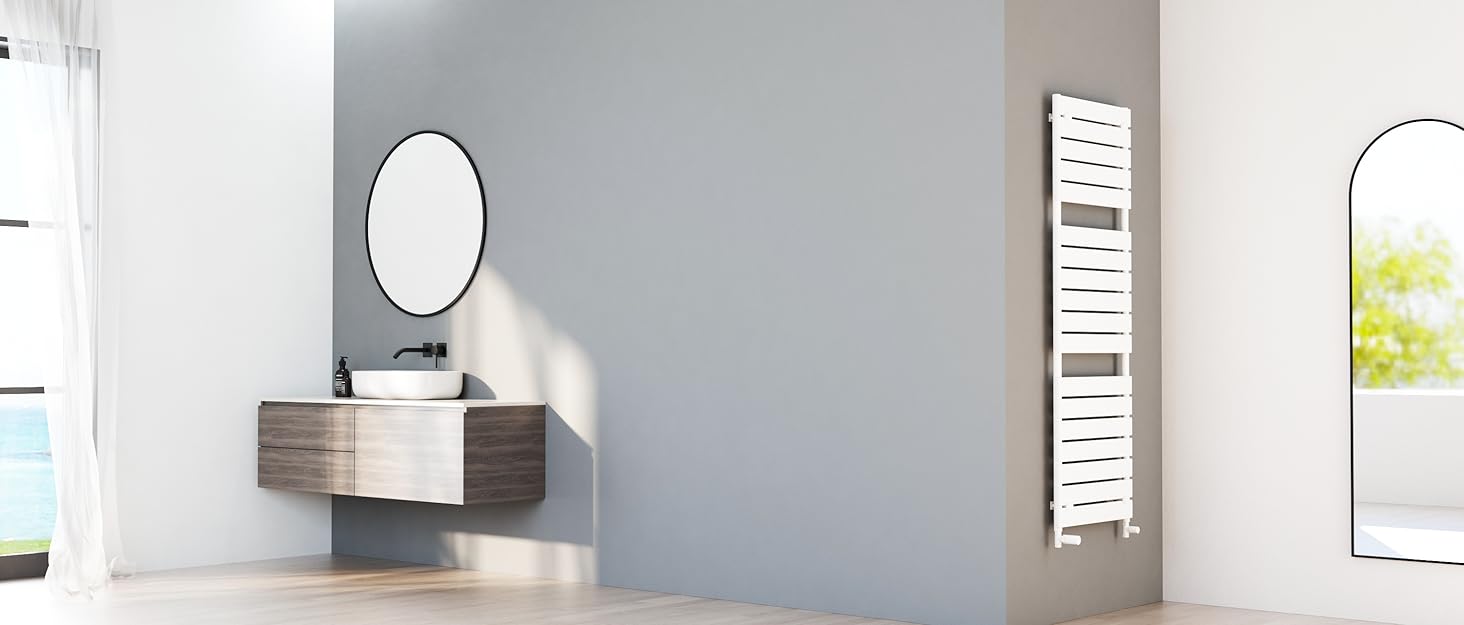 Дзеркало настінне прямокутне з заокругленими кутами, 40x60 см, чорне, нержавіюча сталь. Підходить для ванної кімнати та вітальні.