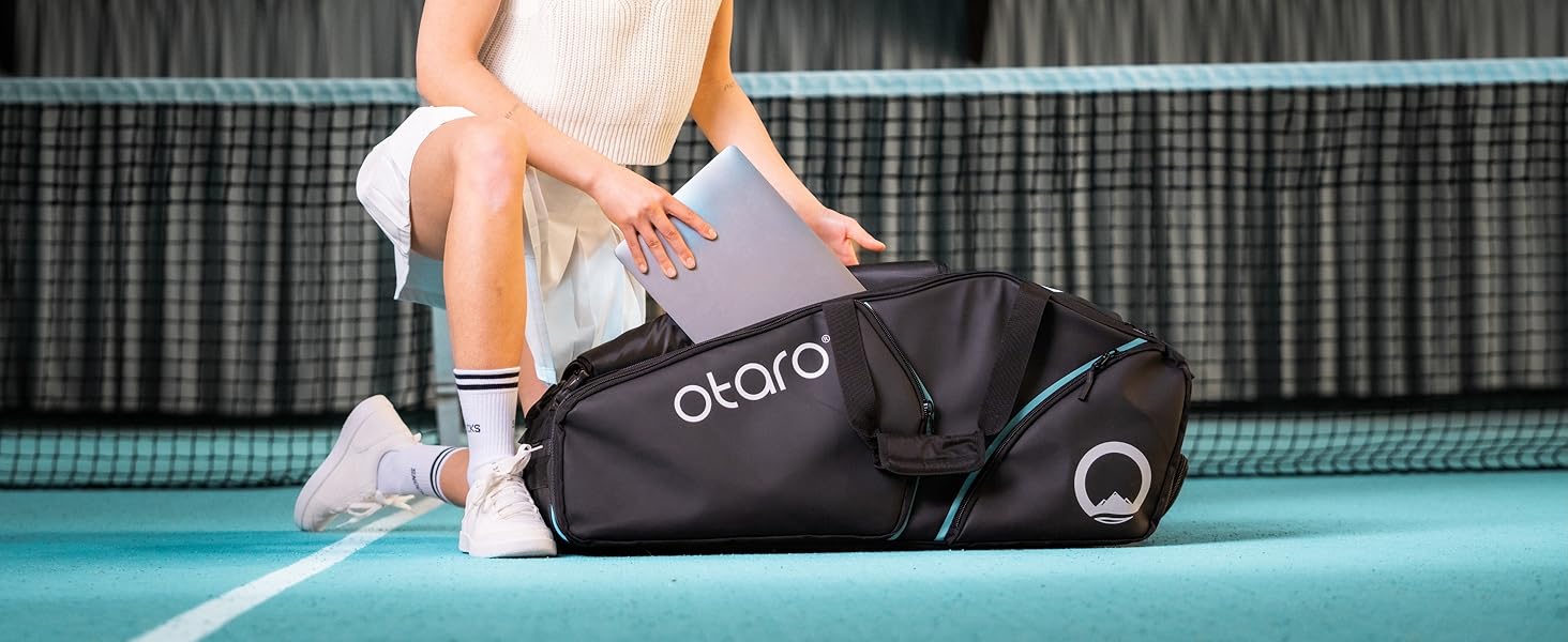 Otaro 82L Premium Tennis Bag | Badminton, Padel & Squash Racket Bag | Unisex Tennis Backpack for Men & Women, Coaches - Green