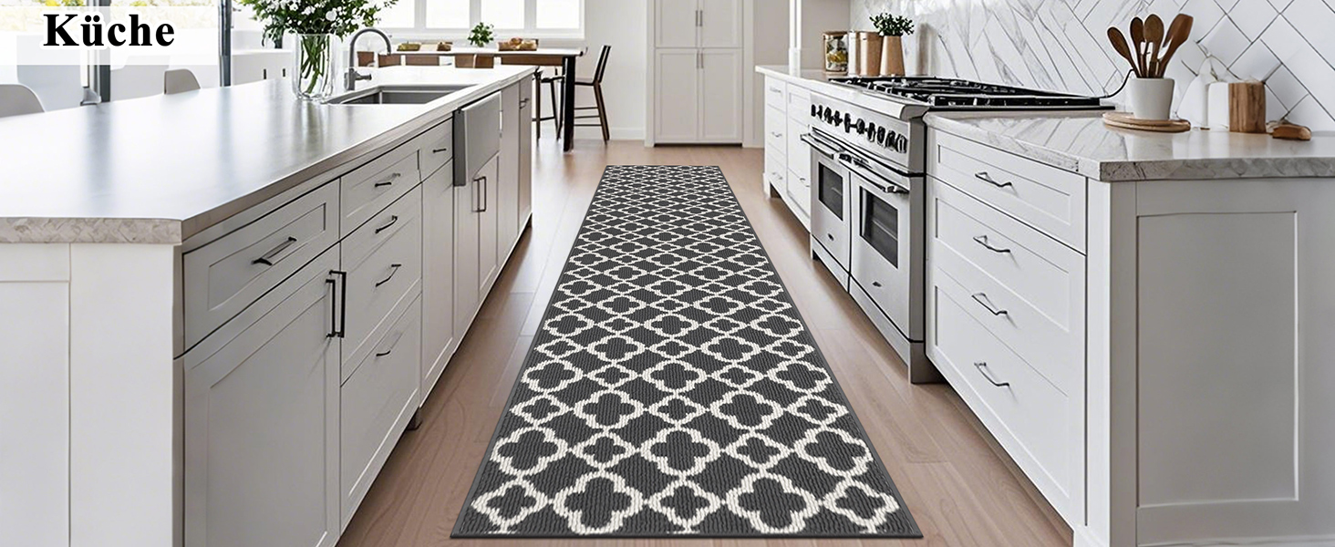 Килимок для підлоги SHACOS, антиковзаючий, для кухні, вітальні, передпокою, 50x150 см (60x300 см), темно-сірий