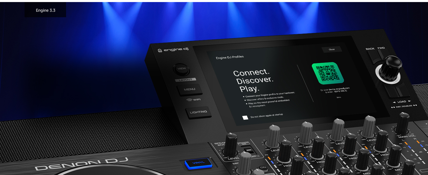 DJ контролер Denon DJ SC LIVE 4: 4 деки, Stem-розділення, Wi-Fi, вбудовані динаміки, сумісність з Serato DJ та Virtual DJ