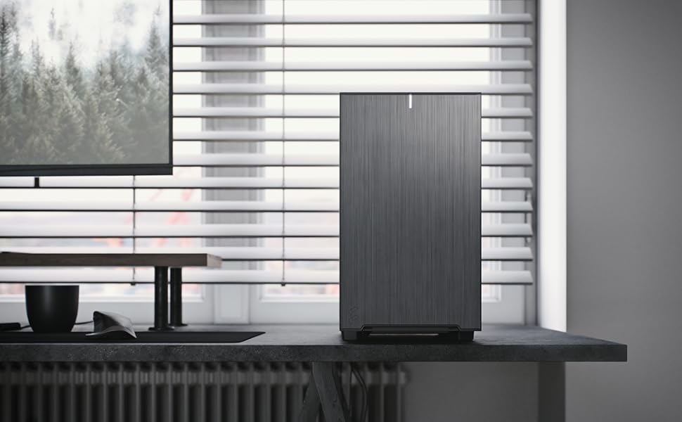 Корпус для ПК Fractal Design Define 7 Nano Black - Mini ITX, затишний, з LED підсвіткою та скляною панеллю