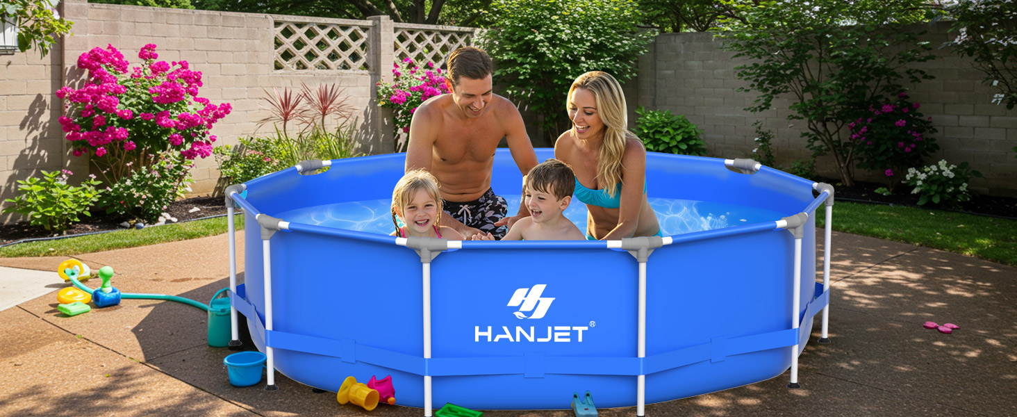 Басейн сталевий каркасний блакитний 305x76 см для дачі та саду