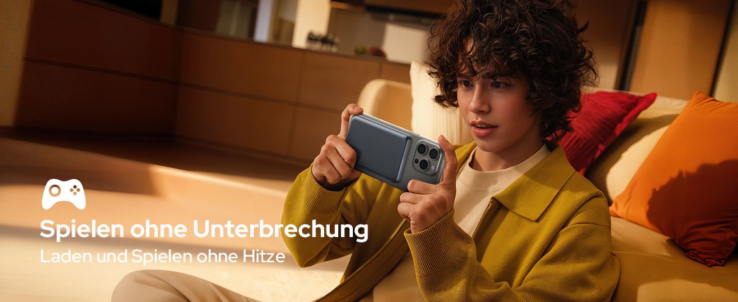 Powerbank TRKOY MagSafe 5000mAh з бездротовою зарядкою та USB-C, сірий колір, для iPhone 17/16/15/14/13/12