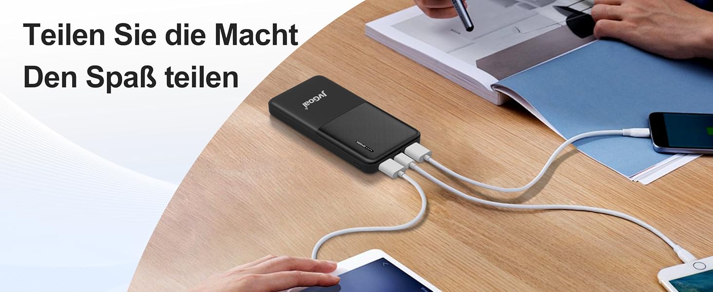 Powerbank 10000mAh з 3 виходами та 2 входами (Type-C), для iPhone, iPad, Samsung та інших пристроїв