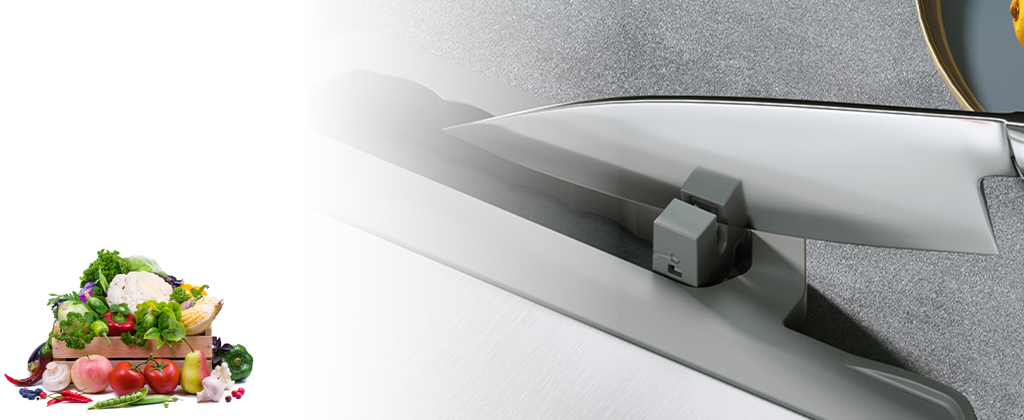 Ніжне нарізне дошка XIAPIA з нержавіючої сталі 304 та пластику з точилкою для ножів, 44x30x2,6 см, велика кухонна дошка з антибактеріальним покриттям, без BPA, з вбудованим ручкою та лінійкою, сіра