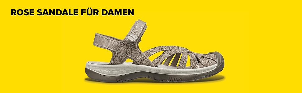 KEEN Rose Сандалі жіночі чорно-сірі, розмір 39 EU, закритий носок, повсякденні