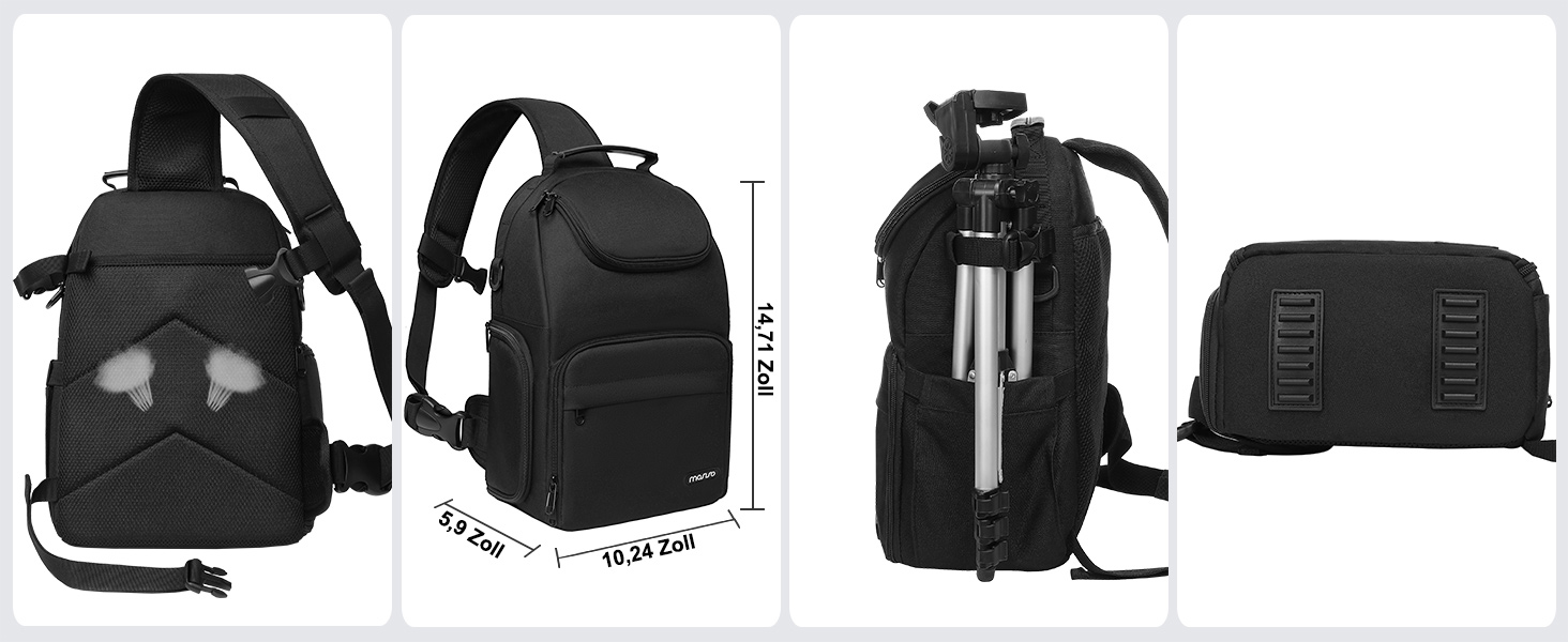 Сумка для камери MOSISO: Crossbody Sling Rucksack для фотографів Canon, Nikon, Sony (з тримачем для штатива)